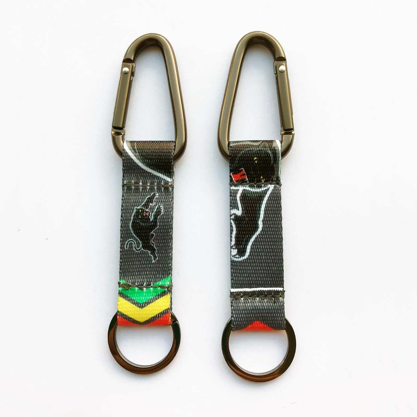 NRL Carabiner Key Ring - Penrith Panthers - Keyring - Clip and Ring