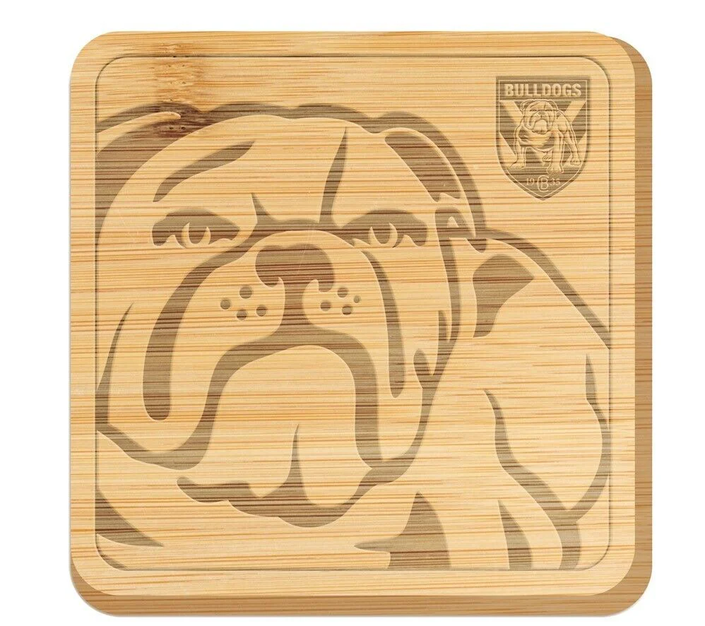 NRL Cheeseboard - Canterbury Bulldogs - 35 x 35 x 1.5cm - Serving Board - Image 2