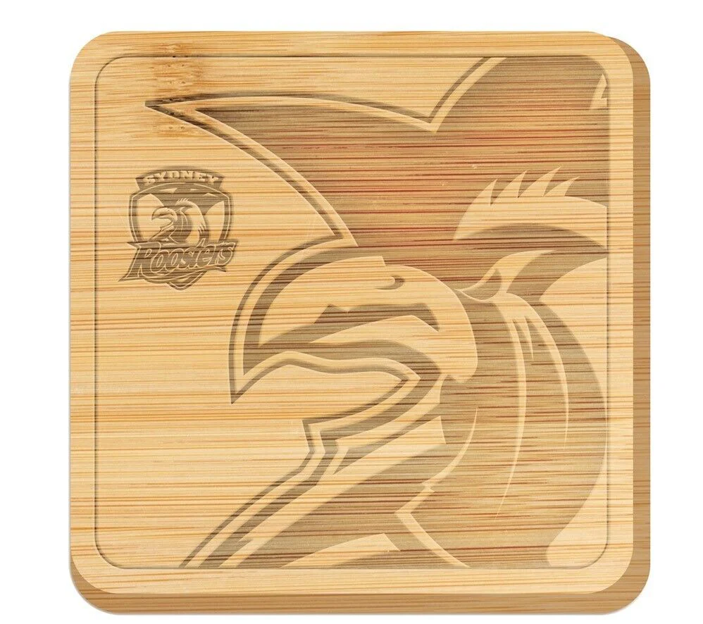 NRL Cheeseboard - Sydney Roosters - 35 x 35 x 1.5cm - Serving Board - Image 2