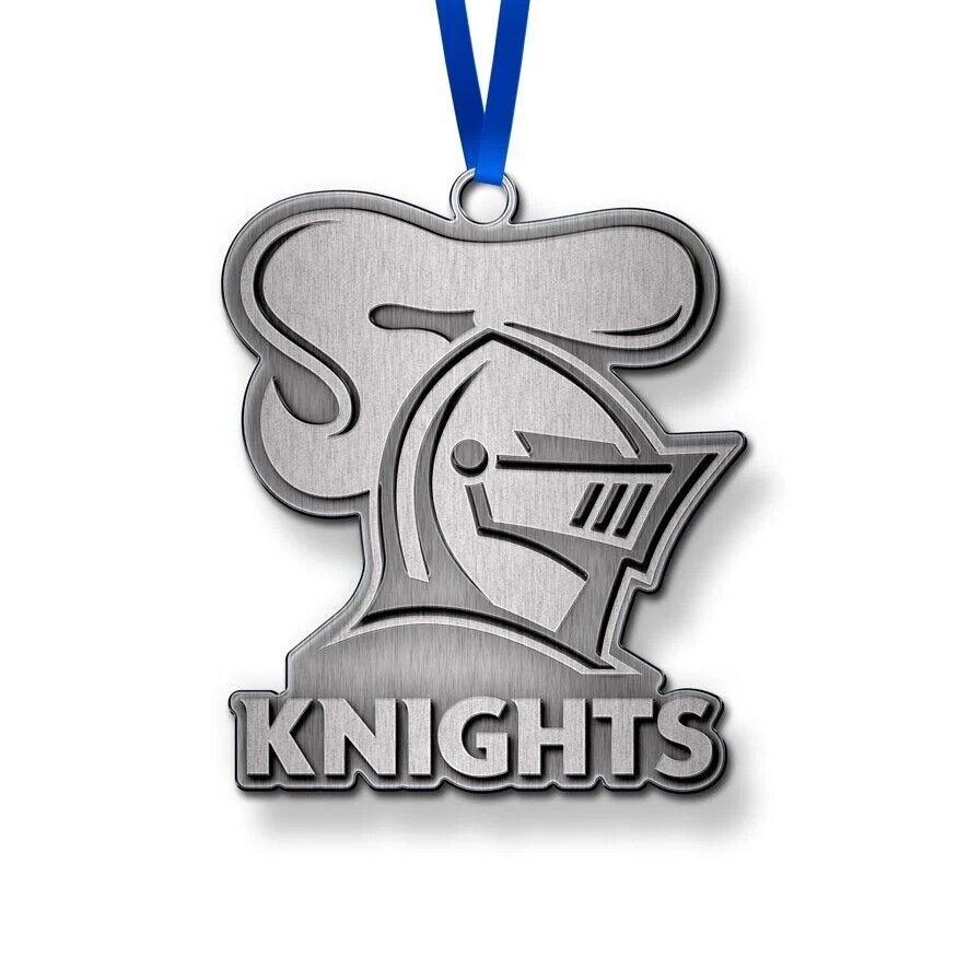 NRL Christmas Metal Ornament - Newcastle Knights - Approx. 70 x 50mm - Image 2