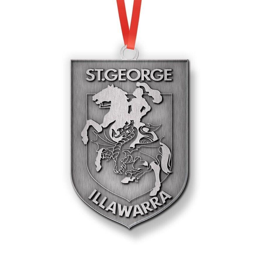 NRL Christmas Metal Ornament - St George Illawarra Dragons - Approx. 70 x 50mm - Image 2