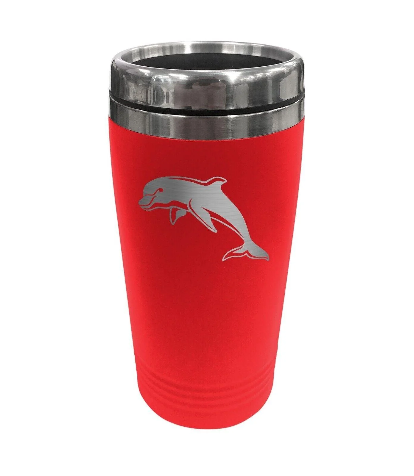 NRL Coffee Travel Mug - Dolphins - 450ml - Drink Cup Double Wall - Image 2