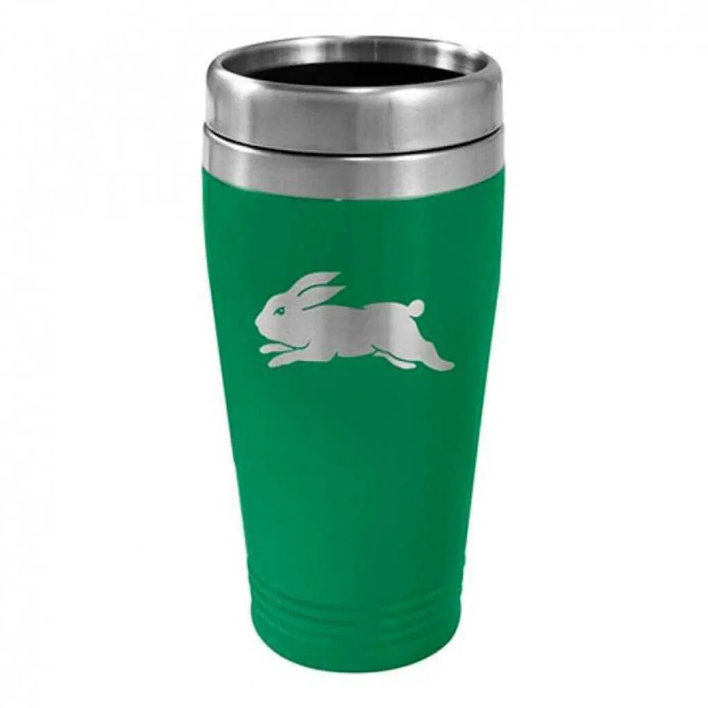 NRL Coffee Travel Mug - South Sydney Rabbitohs - 450ml Drink Cup Double Wall - Image 2