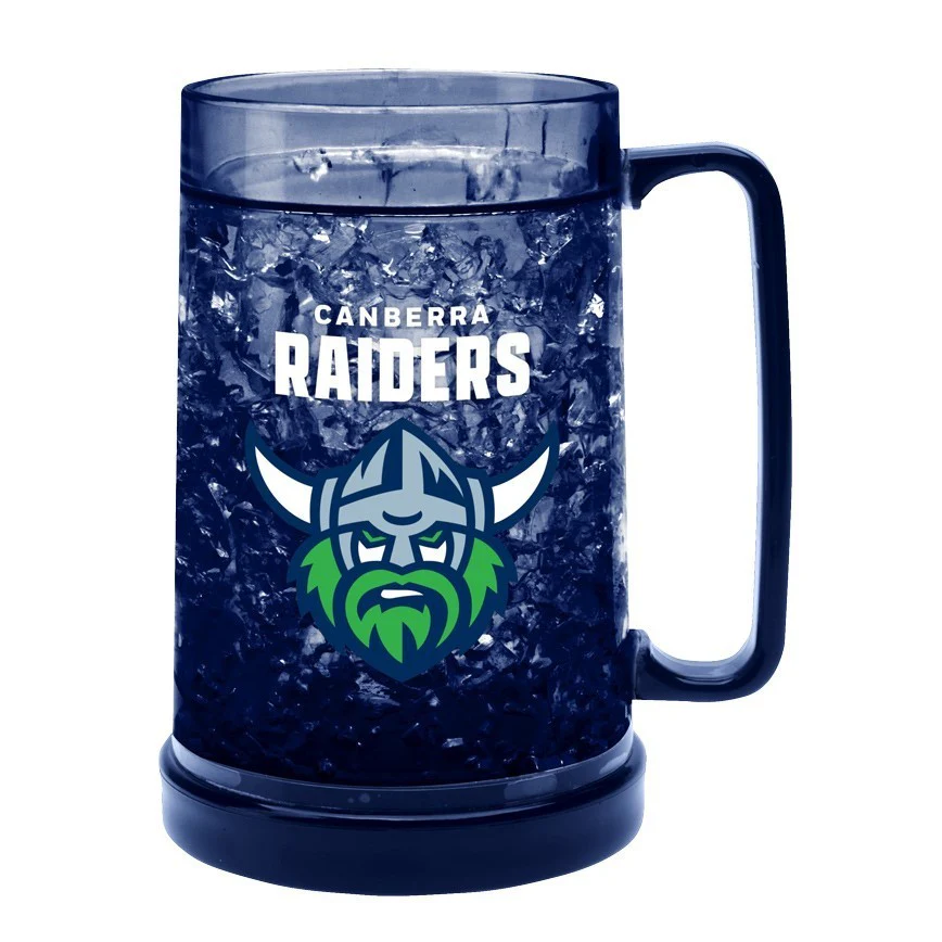 NRL Colour Freeze Mug - Canberra Raiders - 500ML - Gel Freeze Drink Cup - Image 2