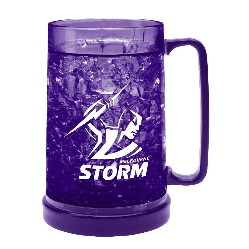 NRL Colour Freeze Mug - Melbourne Storm - 500ML - Gel Freeze Drink Cup - Image 2
