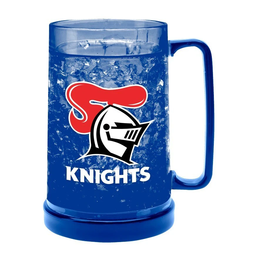 NRL Colour Freeze Mug - Newcastle Knights - 500ML - Gel Freeze Drink - Image 2