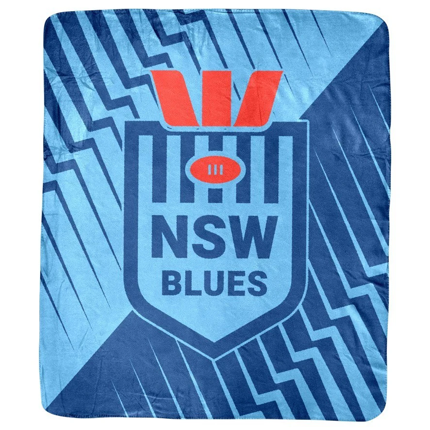 NRL Coral Fleece Blanket - New South Wales Blues - 150x130cm - Image 2