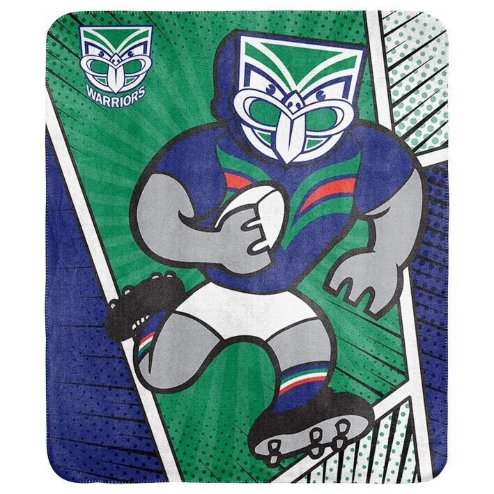 NRL Coral Mascot Blanket - New Zealand Warriors - 150x130cm - Rugby League - Image 2