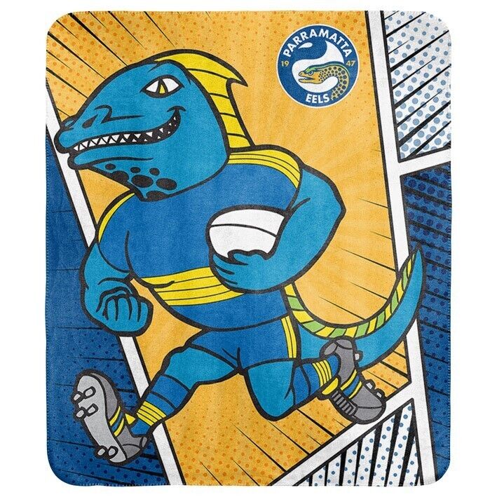 NRL Coral Mascot Blanket - Parramatta Eels - 150x130cm - Rugby League