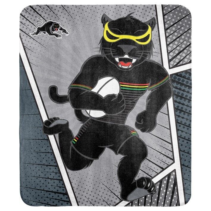 NRL Coral Mascot Blanket - Penrith Panthers - 150x130cm - Rugby League
