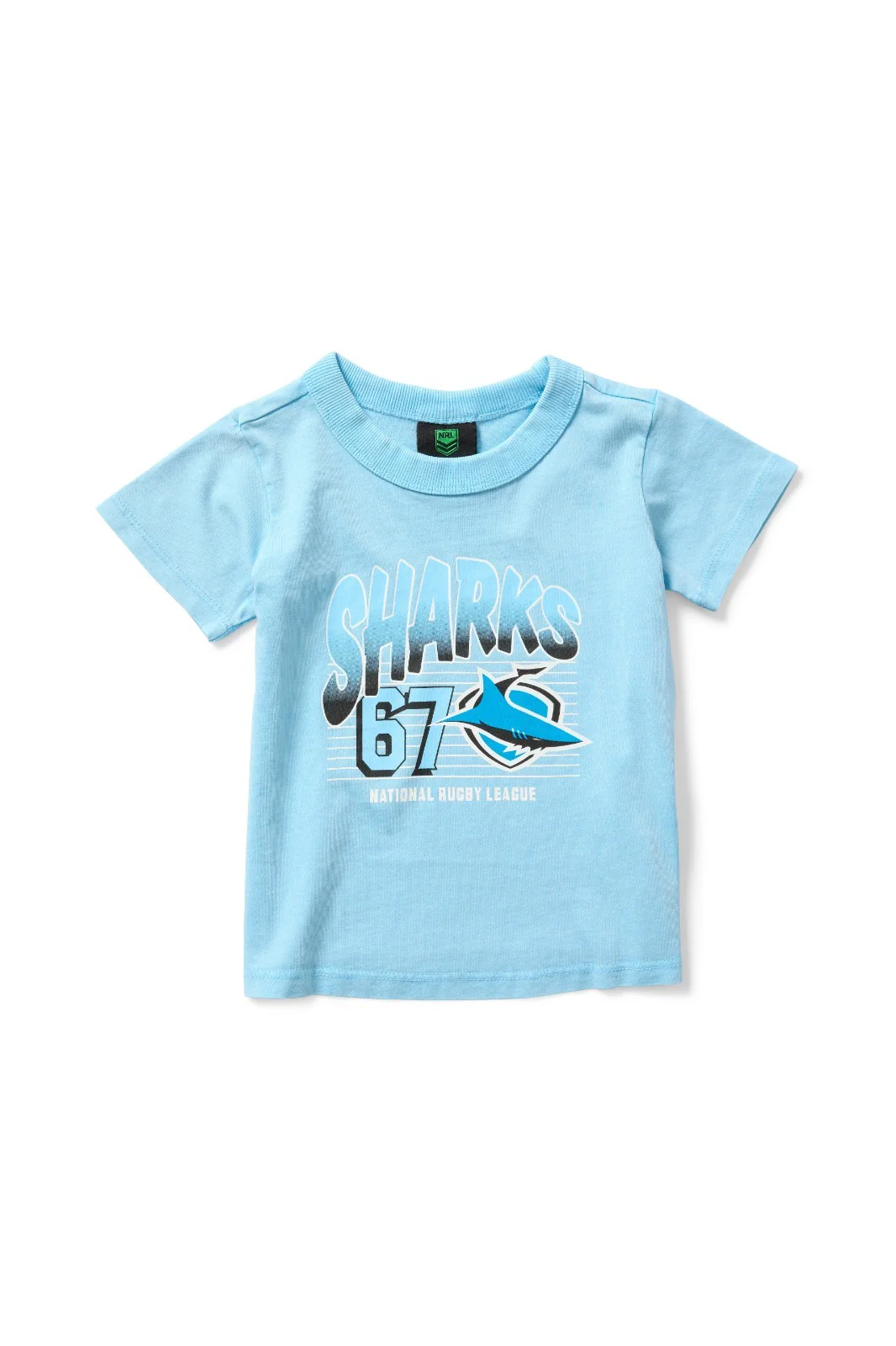 NRL Cronulla Sharks - Washed Shred Tee Shirt - Toddler Kids - Cotton T-Shirt