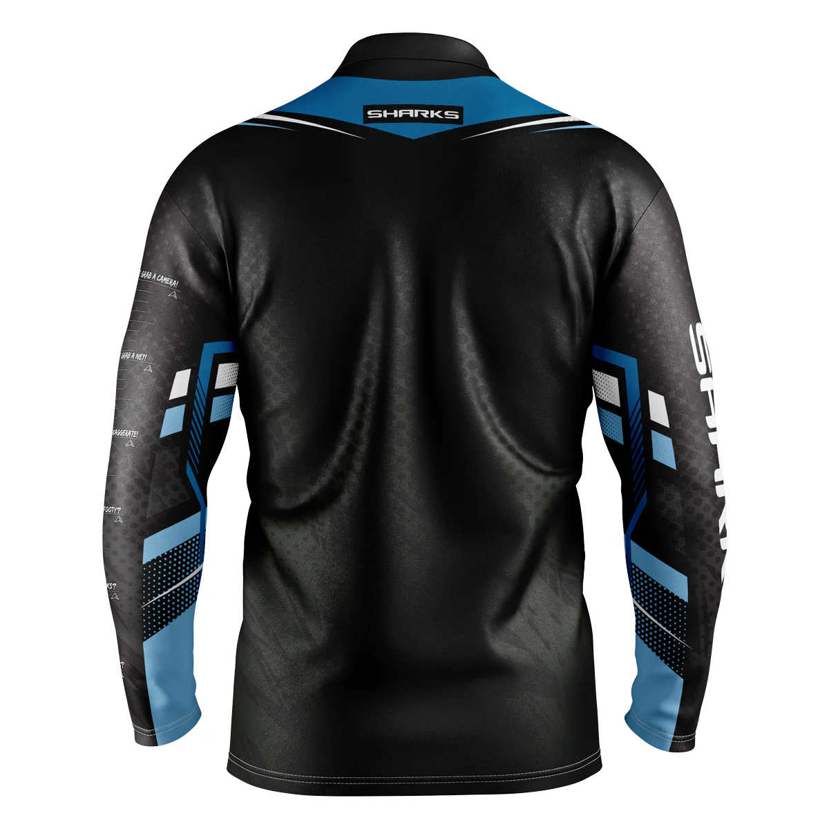 NRL 'Cyber' Fishing Shirt - Cronulla Sharks - Adult - Mens - Polo - Image 2