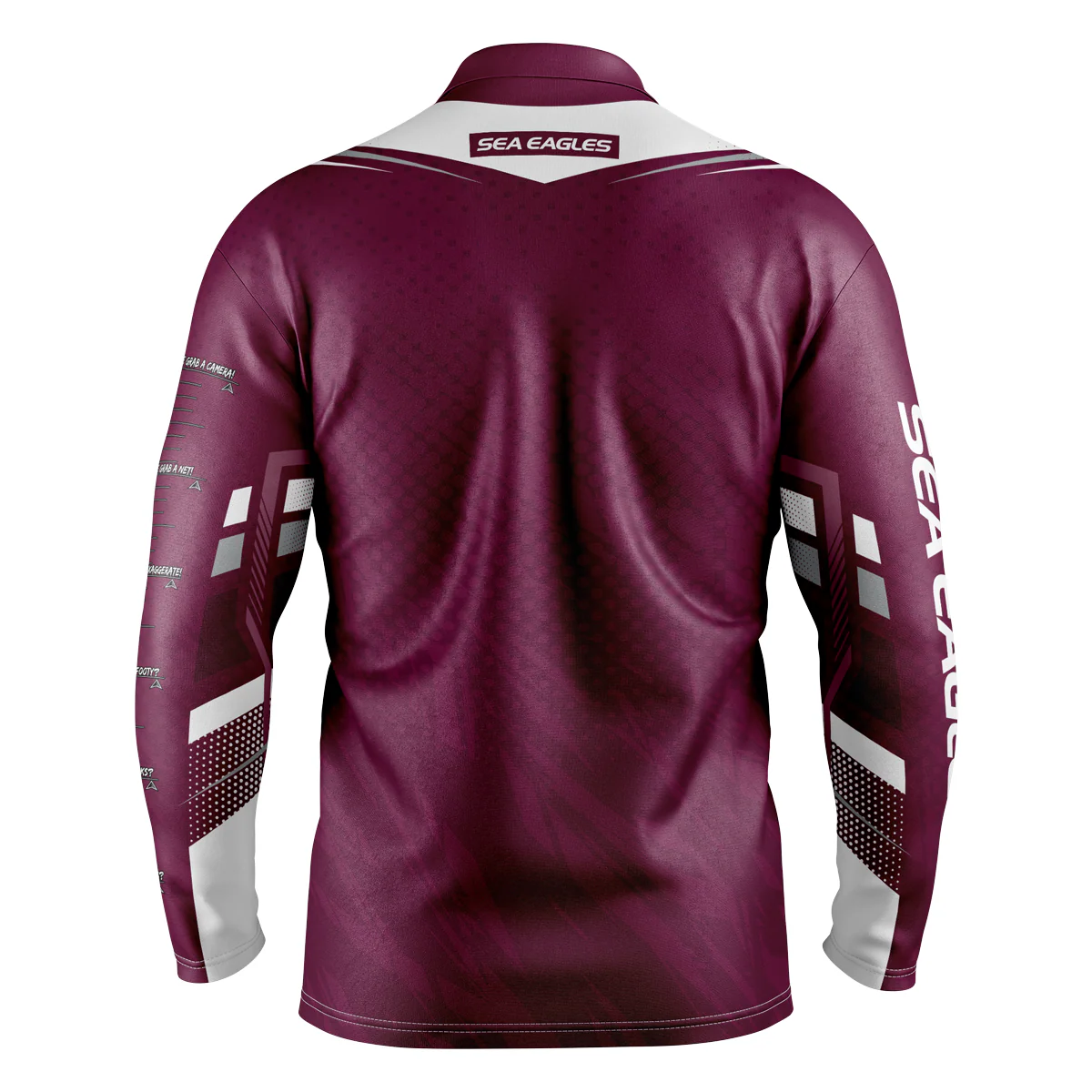 NRL 'Cyber' Fishing Shirt - Manly Sea Eagles - Adult - Mens - Polo - Image 2
