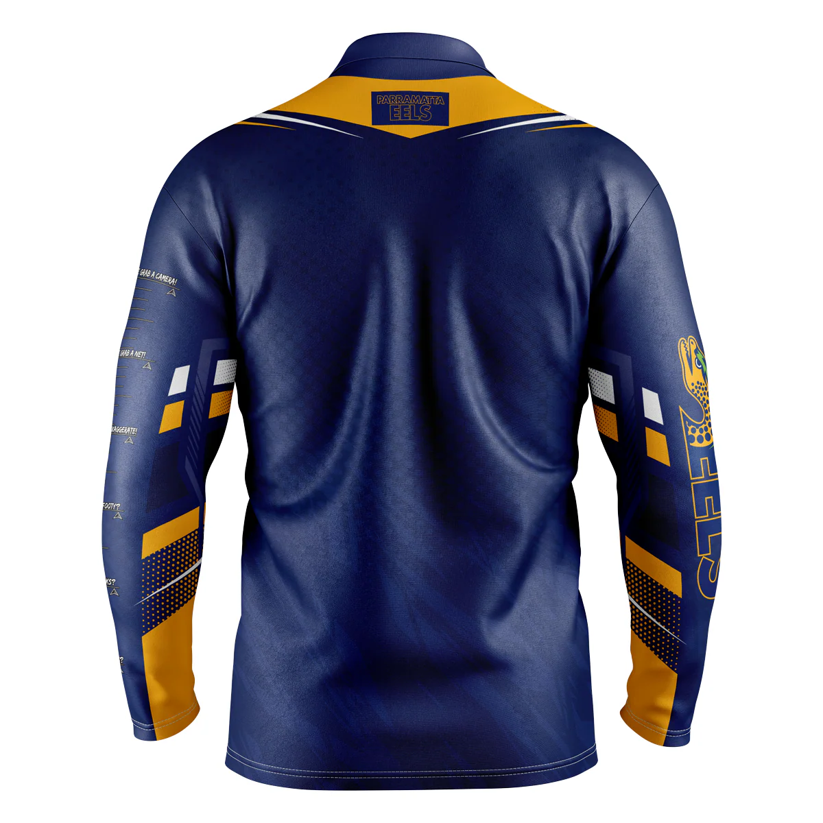 NRL 'Cyber' Fishing Shirt - Paramatta Eels - Adult - Mens - Polo - Image 2