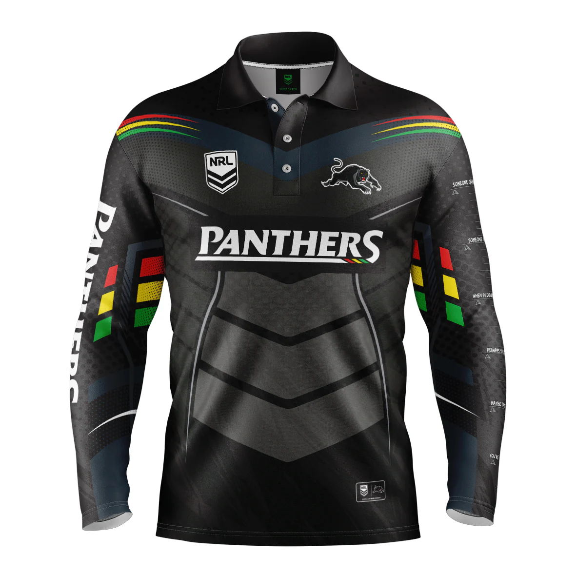 NRL 'Cyber' Fishing Shirt - Penrith Panthers - Adult - Mens - Polo