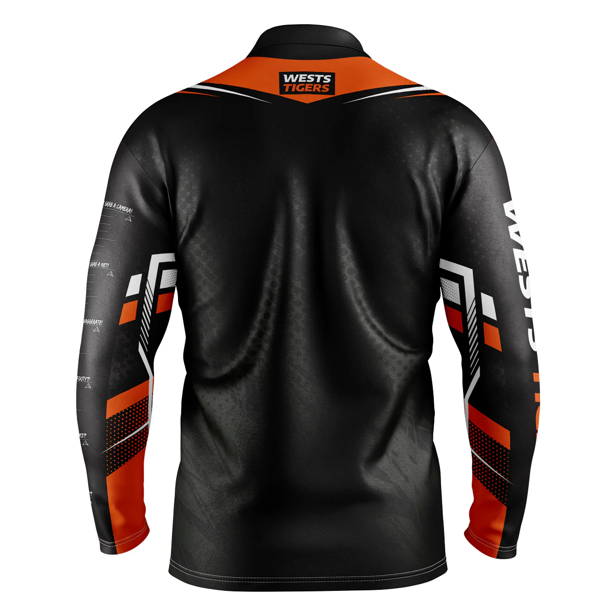 NRL 'Cyber' Fishing Shirt - West Tigers - Adult - Mens - Polo - Image 2