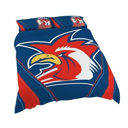 NRL Doona Quilt Cover With Pillow Case - Sydney Roosters - All Sizes - Image 3