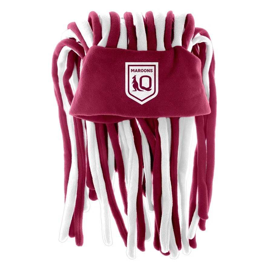 NRL Dreadlock Hat - Queensland Maroons - QLD - Adult - OSFM - Fun
