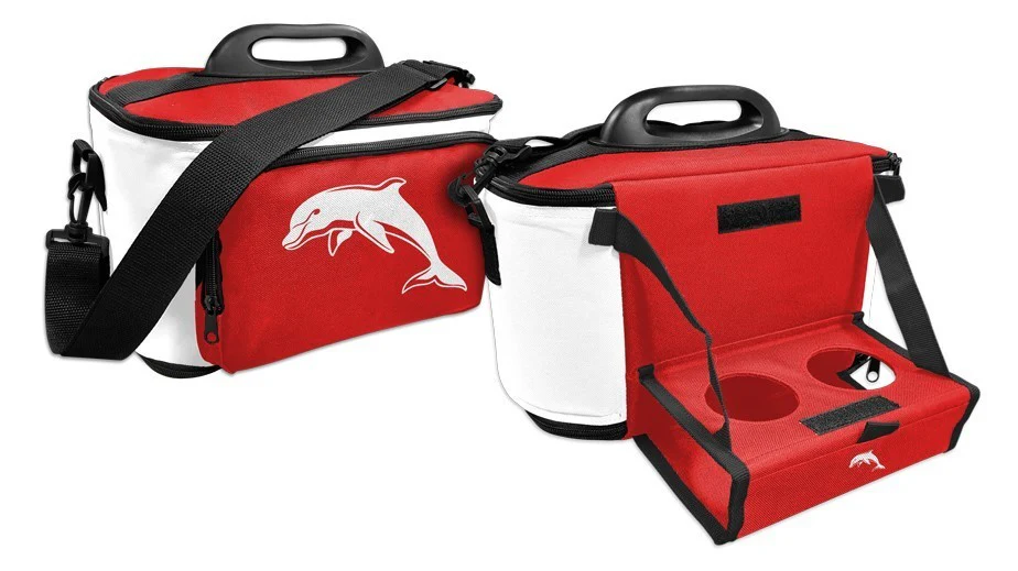 NRL Drink Cooler Bag With Tray - Dolphins - Team Logo - Insulated