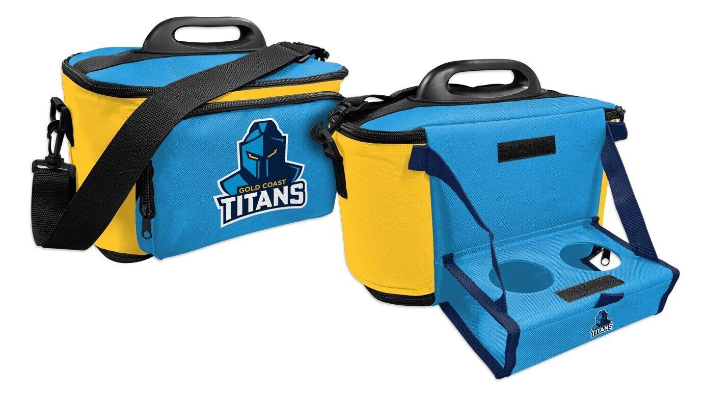 NRL Drink Cooler Bag With Tray - Gold Coast Titans - Team Logo - Image 2
