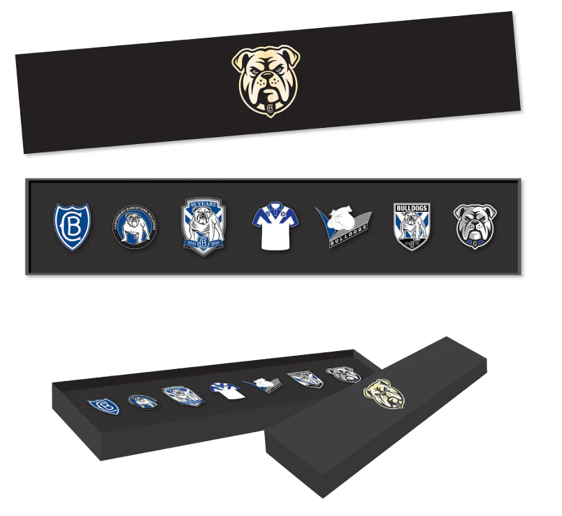 NRL Evolution Pin Set - History Logos - Canterbury Bulldogs