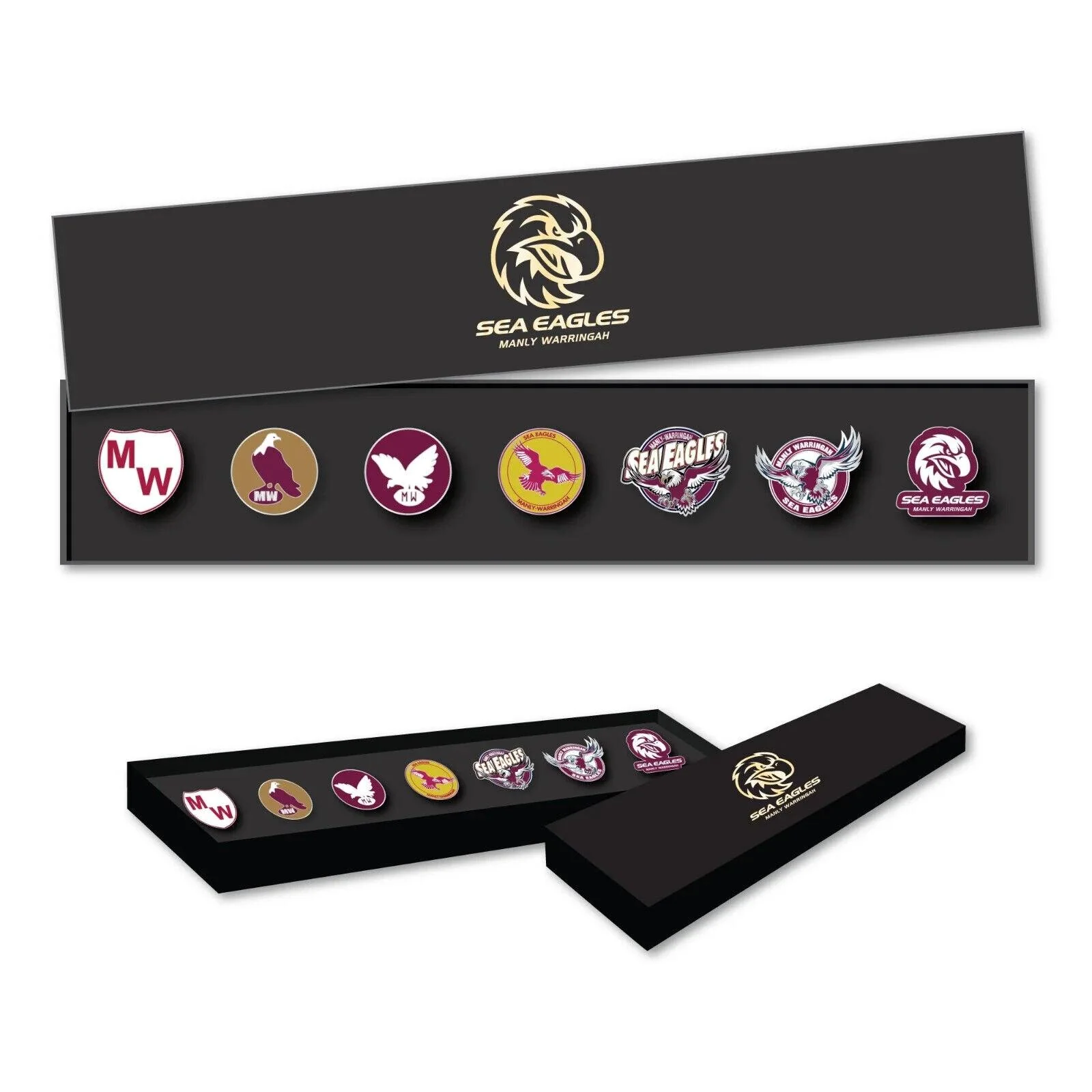 NRL Evolution Pin Set - History Logos - Manly Sea Eagles - Image 2