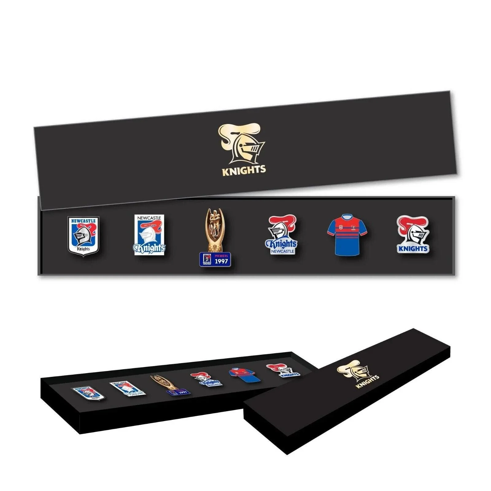 NRL Evolution Pin Set - History Logos - Newcastle Knights - Image 2