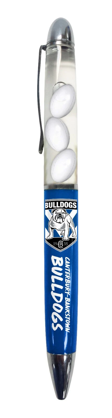 NRL Floating Pen - Canterbury Bulldogs - Twist Open - Black Ink - Image 2
