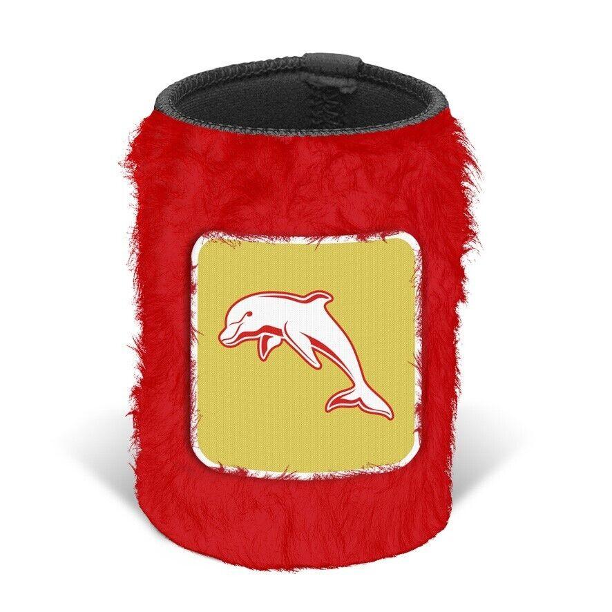 NRL Fluffy Stubby Cooler - Dolphins - Can Holder - Image 2