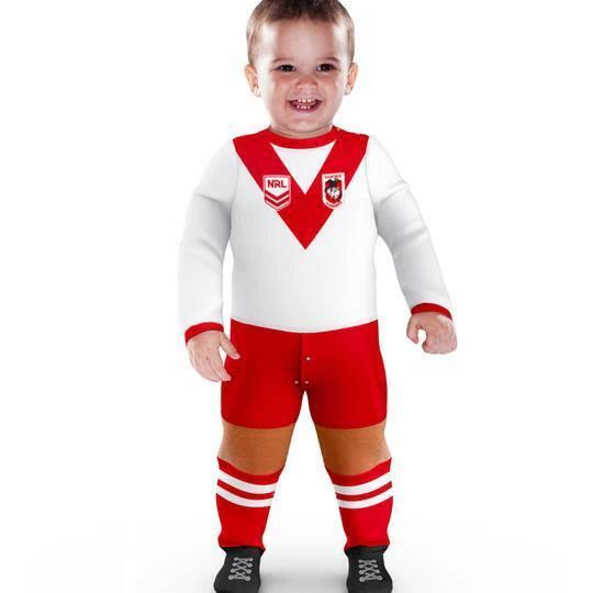 NRL Footy Suit Body Suit - St George Illawarra Dragons -  Baby Toddler Infant - Image 4
