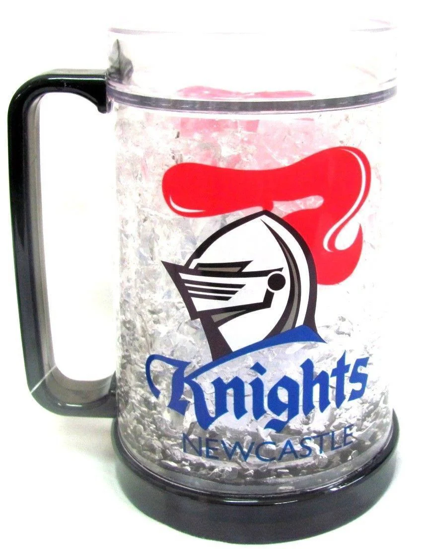 NRL Freeze Mug - Newcastle Knights - 375ML - Gel Freeze Drinking Cup - Image 2