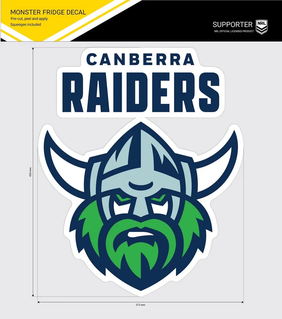 NRL Fridge Decal - Canberra Raiders - Team Logo Sticker - 452 x 453mm - Image 2