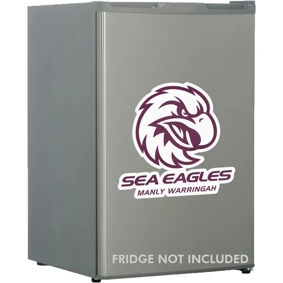NRL Fridge Decal - Manly Sea Eagles - Team Logo Sticker - 407mm x 456mm - NEW