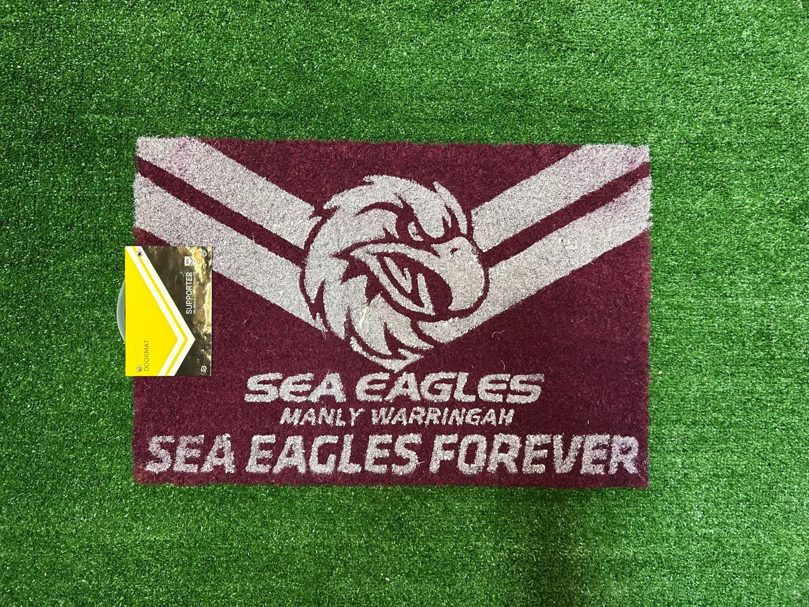 NRL Front Back Door Entry Floor Mat - Manly Sea Eagles - 61cm x 41cm - Image 2