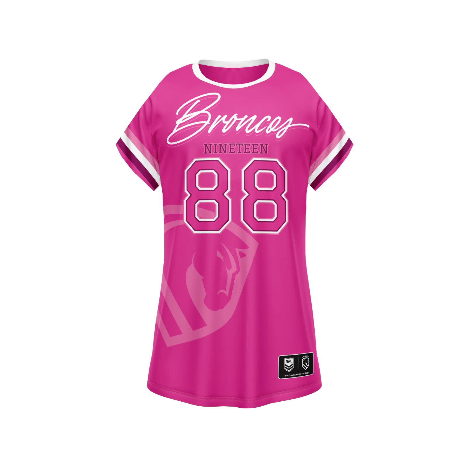 NRL 'Fuchsia Force' Dress - Brisbane Broncos - Girls - Toddler - Kid