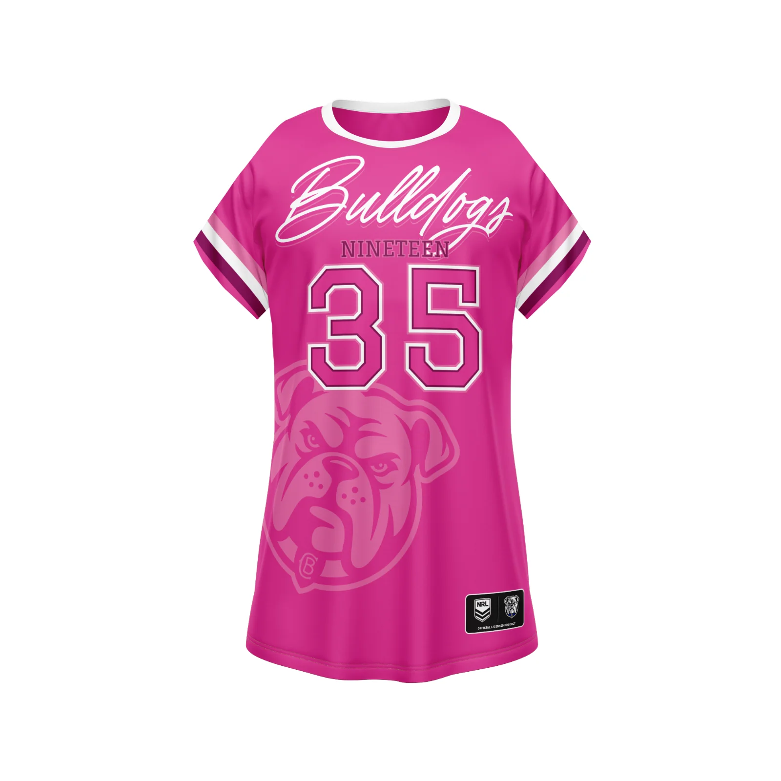 NRL 'Fuchsia Force' Dress - Canterbury Bulldogs - Girls - Toddler - Kid
