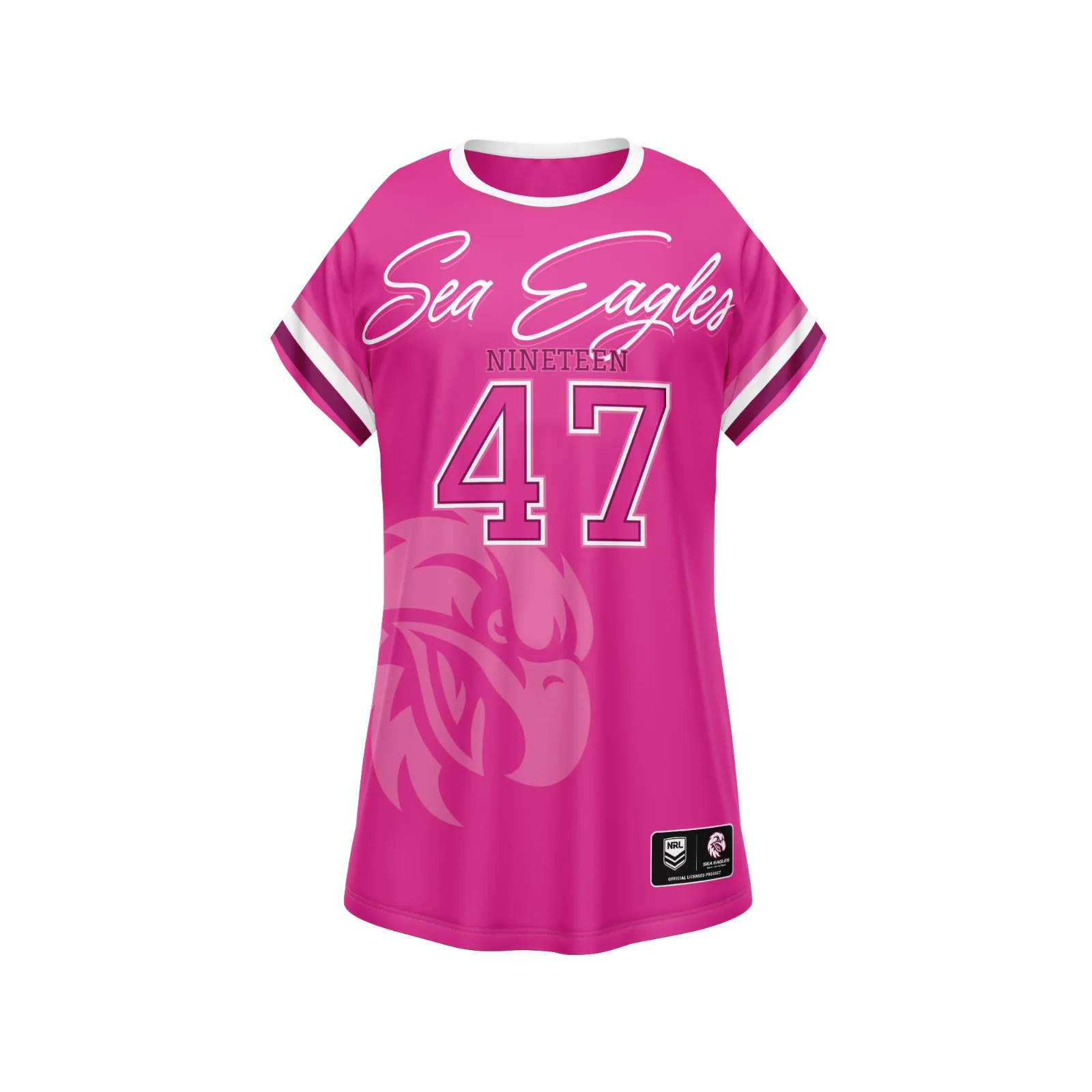 NRL 'Fuchsia Force' Dress - Manly Sea Eagles - Girls - Toddler - Kid