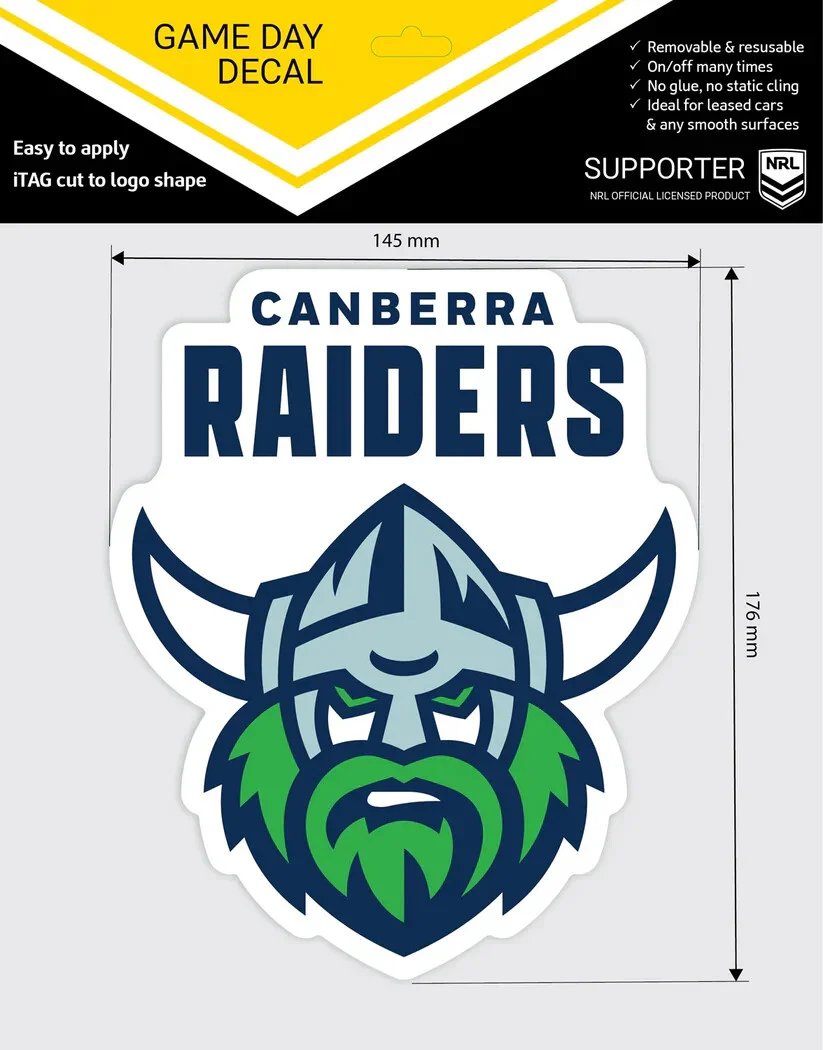 NRL Game Day Decal  - Canberra Raiders - Car Sticker 180mm - Image 2