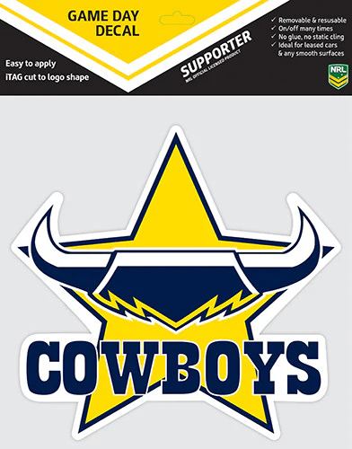 NRL Game Day Decal  - North Queensland Cowboys - Car Sticker 180mm