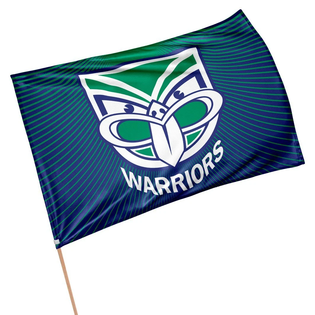 NRL Game Day Flag - New Zealand Warriors - Supporter Flag With Pole - 60x90cm - Image 2