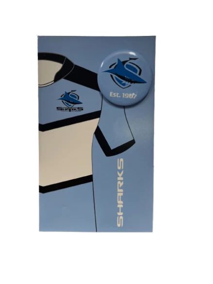 NRL Gift Card With Badge - Cronulla Sharks - Gifts - Supporter