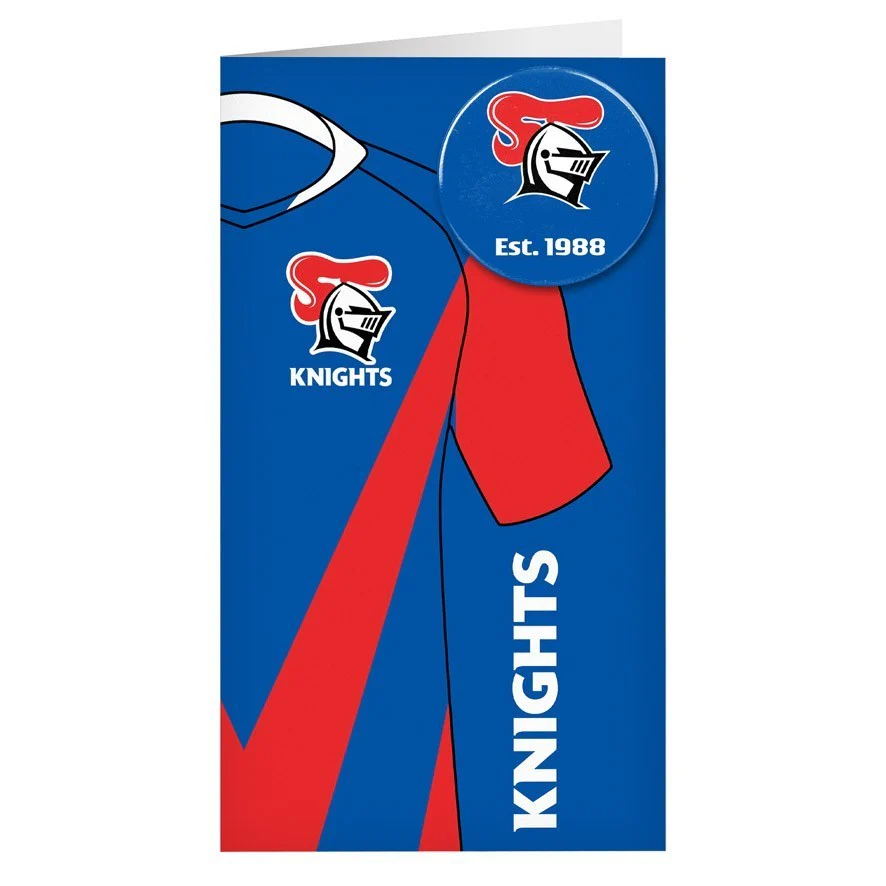 NRL Gift Card With Badge  Newcastle Knights  Gifts  Supporter  New - Image 2