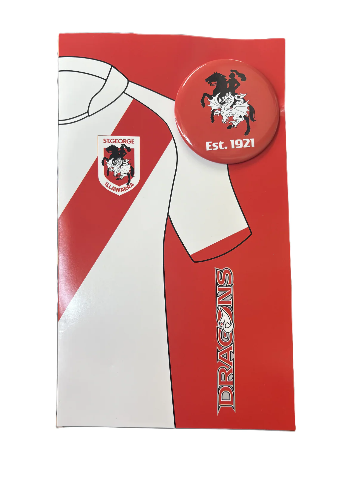 NRL Gift Card With Badge  St George Illawarra Dragons  Gifts  Supporter - Image 2
