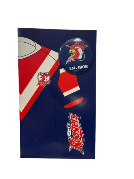 NRL Gift Card With Badge - Sydney Roosters - Gifts - Supporter