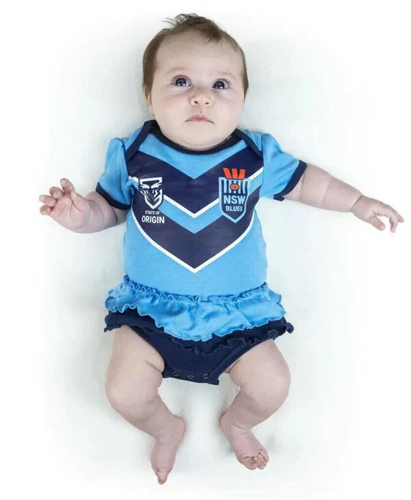NRL Girls Tutu Footy Suit - New South Wales Blues - NSW - Baby Toddler Infant