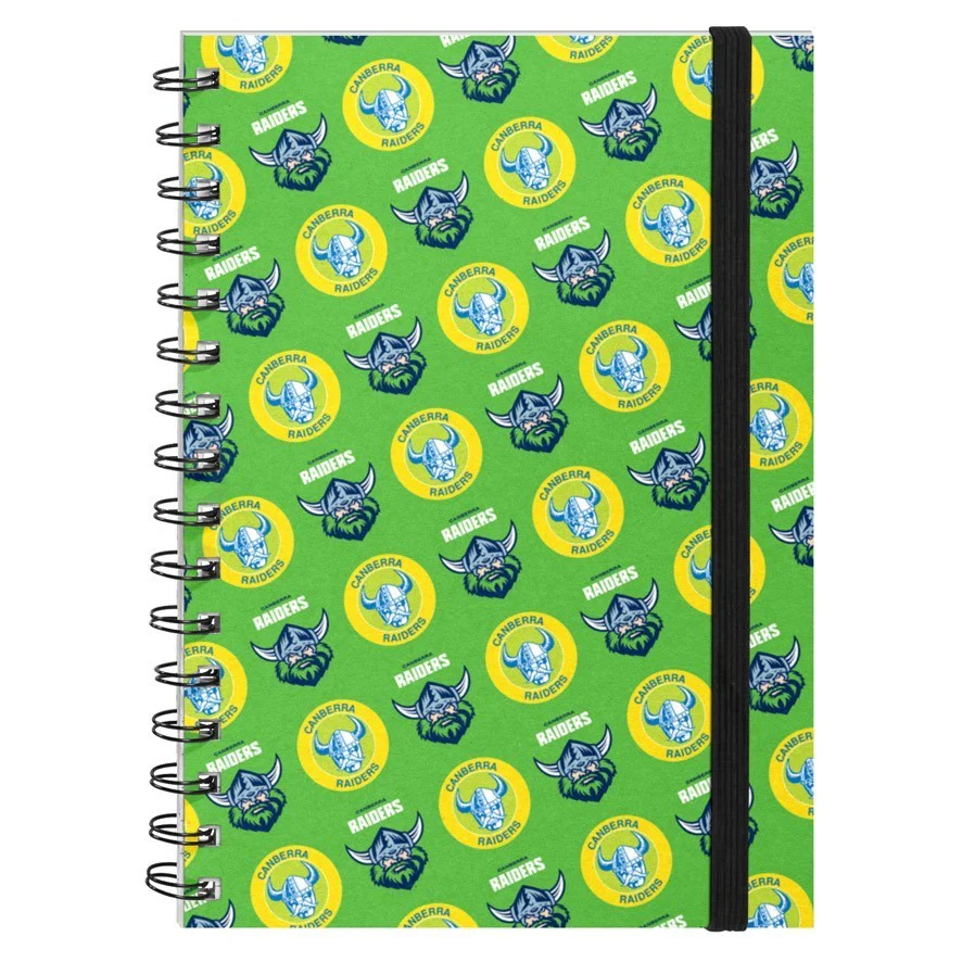 NRL Hard Cover Notebook - Canberra Raiders - A5 60 Page Pad