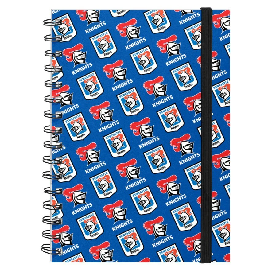 NRL Hard Cover Notebook - Newcastle Knights - A5 60 Page Pad