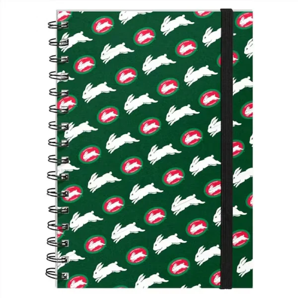 NRL Hard Cover Notebook - South Sydney Rabbitohs - A5 60 Page Pad - Image 2