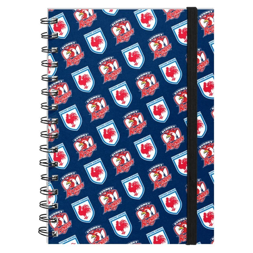 NRL Hard Cover Notebook - Sydney Roosters - A5 60 Page Pad