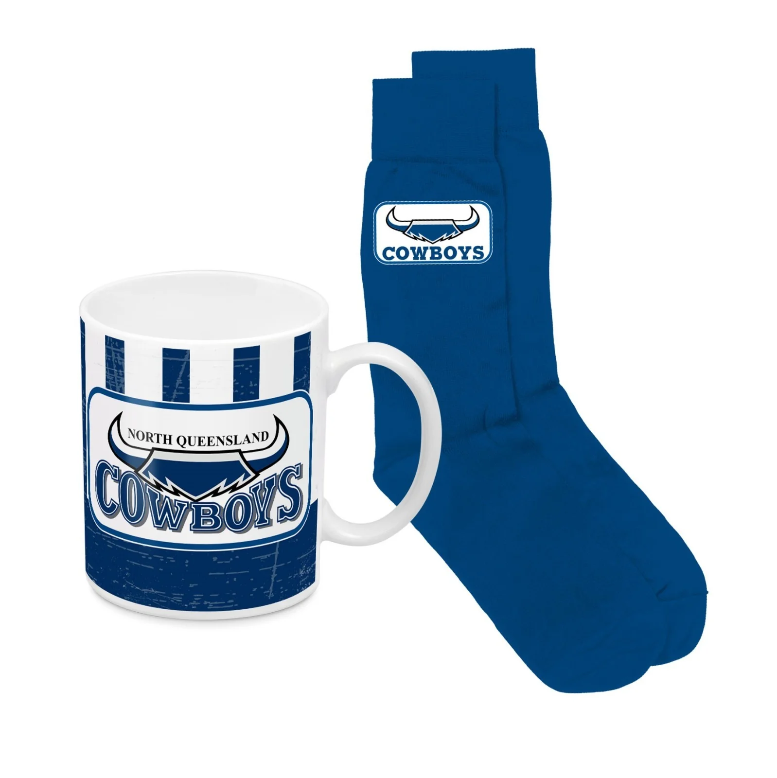 NRL Heritage Coffee Mug & Sock Pack - North Queensland Cowboys - Gift Boxed - Image 2